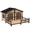 Dog House- Natural Wood (Swiship-Ship)Prohibited by WalMart